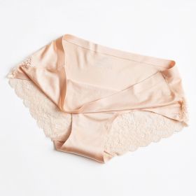 One Piece Women's Underpants Briefs (Option: Skin color-3XL)