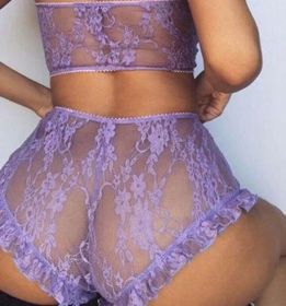 Slim lace bandeau set (Option: Purple-S)